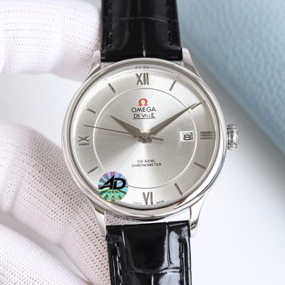 Omega Imported 9015 Movement Stainless Steel 40MM Business Silver/Black Dial Watch